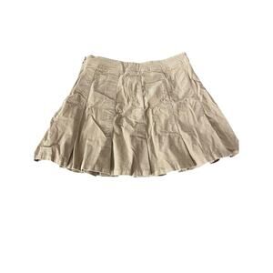 Forever 21 Girls Khaki Pleated Mini Skirt School Uniform Youth Large